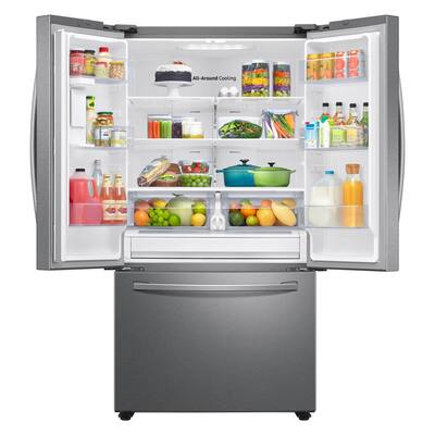28.2 cu. ft. French Door Refrigerator in Stainless Steel with internal water dispenser