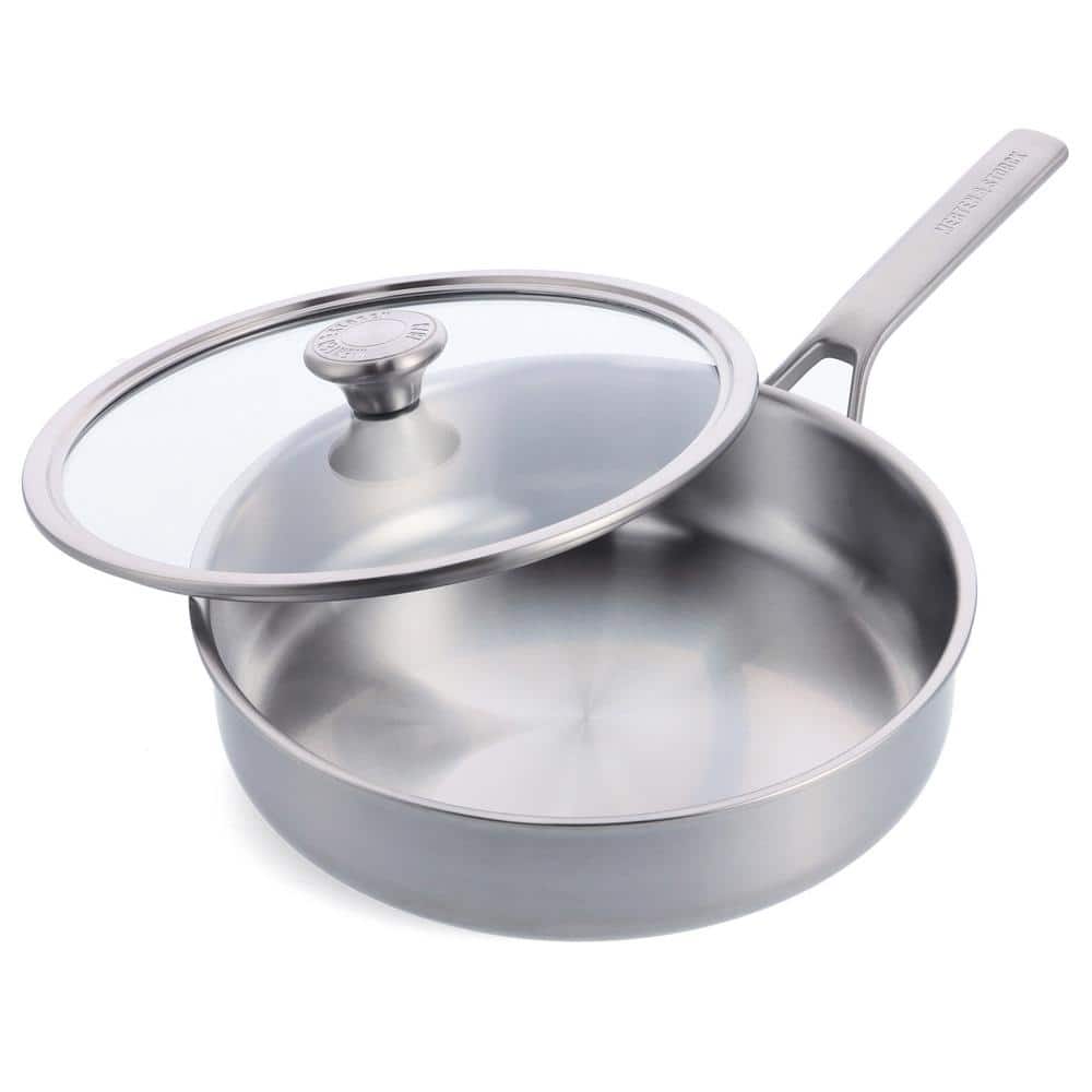 Stainless Steel 3.5QT Saute Pan with Glass Lid
