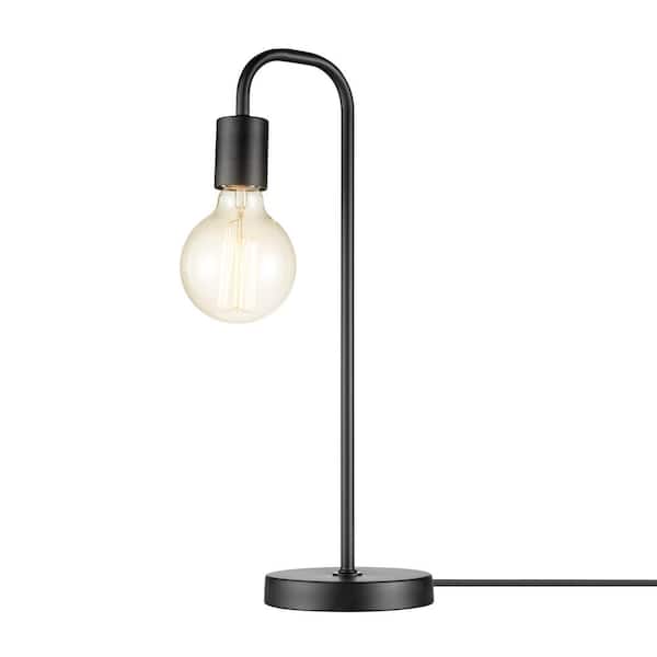 Hampton Bay Black Table Lamp 1-Light Northvale