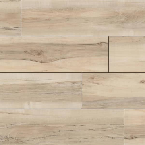 A&A Surfaces Bayfield Blonde 20 MIL 7 in. W x 48 in. Water Resistant Click Lock Luxury Vinyl Plank Flooring (16.63 sq. ft./Case)