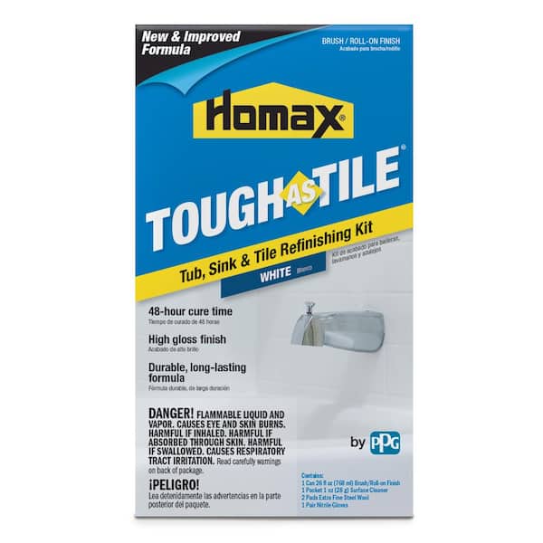 Homax 26 Oz White Tough As Tile Brush, Bathtub Reglaze Kit Home Depot
