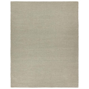 Envelop 8 ft. x 10 ft. Taupe/Gray Solid Handmade Area Rug