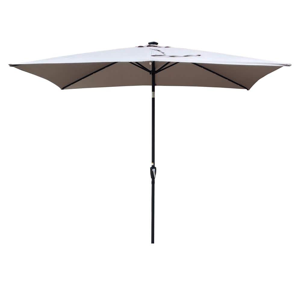 10 x 6.5 ft. Outdoor Patio Solar LED Lighted Outdoor Patio Market Umbrellas with Crank and Push Button Tilt price history on PriceWatchPro