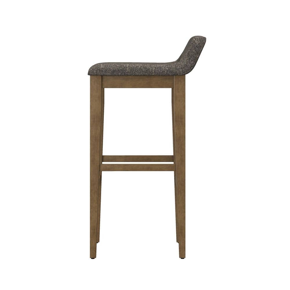 Renmark Brushed Gray Adjustable Wood Counter Stool