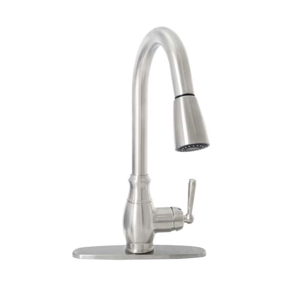 Dyconn Salish Signature Series Single-Handle Pull-Out Sprayer Kitchen Faucet in Brushed Nickel