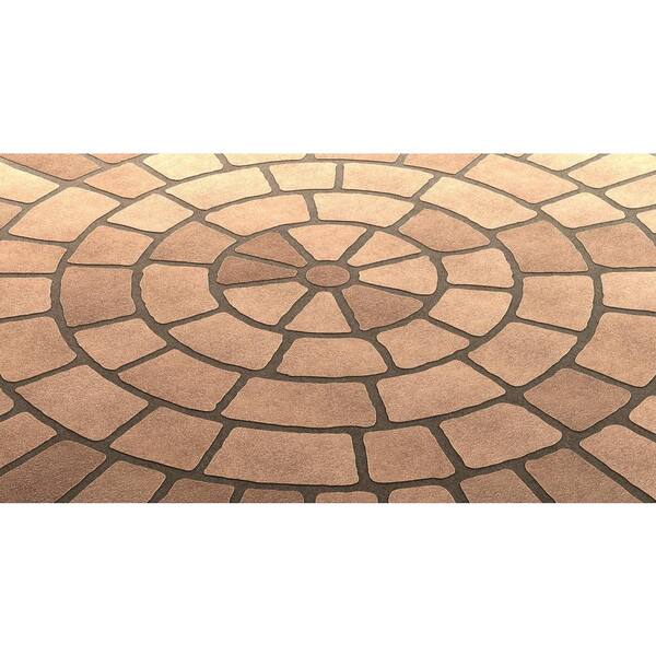 Bon Tool 64 In X 64 In Cobble Circle Decorative Concrete Paper Stencil 18 Pack 32 257 The Home Depot