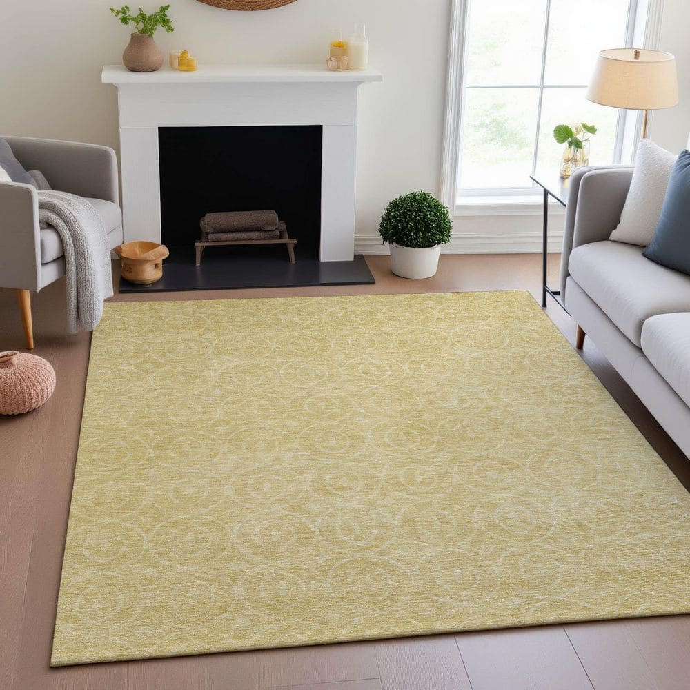 Mayfield Premium Machine Washable Abstract AMF1227 Wheat 8 ft. x 10 ft. Area Rug price history on PriceWatchPro
