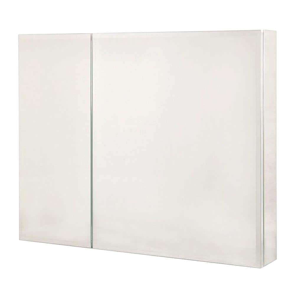 Pegasus 26 in. W x 30 in. H Rectangular Medicine Cabinet with Mirror, Silver -  SP4584