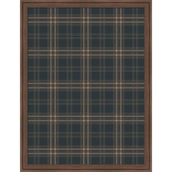 Florence 26 in. x 20 in. Brown Plastic Framed Canvas Magnetic Memo Board