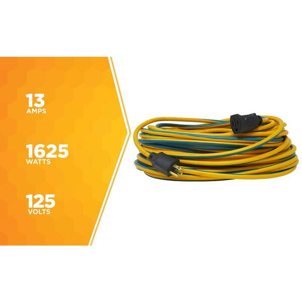 Coleman Cable 100' Yellow & Blue Locking Extension Cord