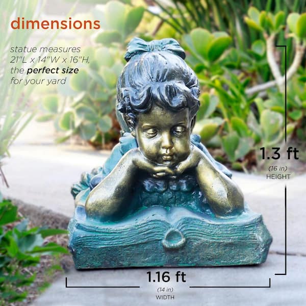 Creative Cute Resin Lying Boy Casual Girl Statue Garden Hang On