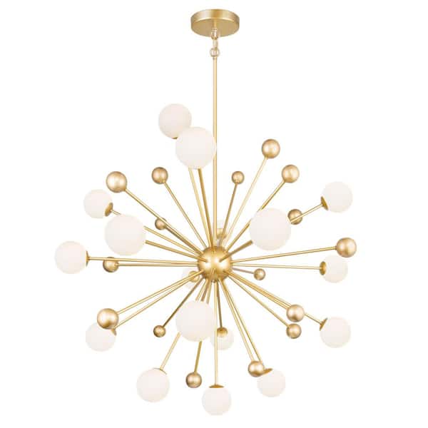 CWI Lighting Element 17 Light Chandelier With Sun Gold Finish
