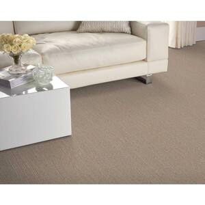 Modish Outlines - Ash - Gray 13.2 ft. 32.44 oz. Wool Loop Installed Carpet
