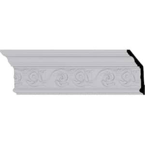 2-1/4 in. x 5-5/8 in. x 94-1/2 in. Polyurethane Floral Crown Moulding