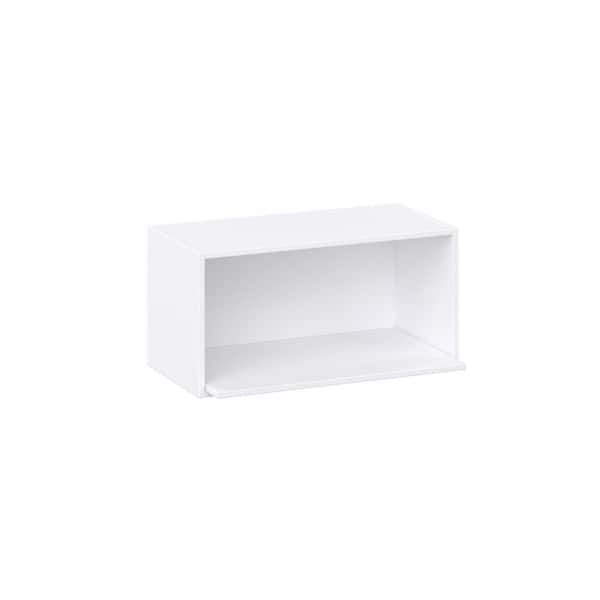 J COLLECTION Roseland 30 in. W x 18 in. D x 15 in. H Assembled Shaker Microwave Wall Kitchen Cabinet in Warm White