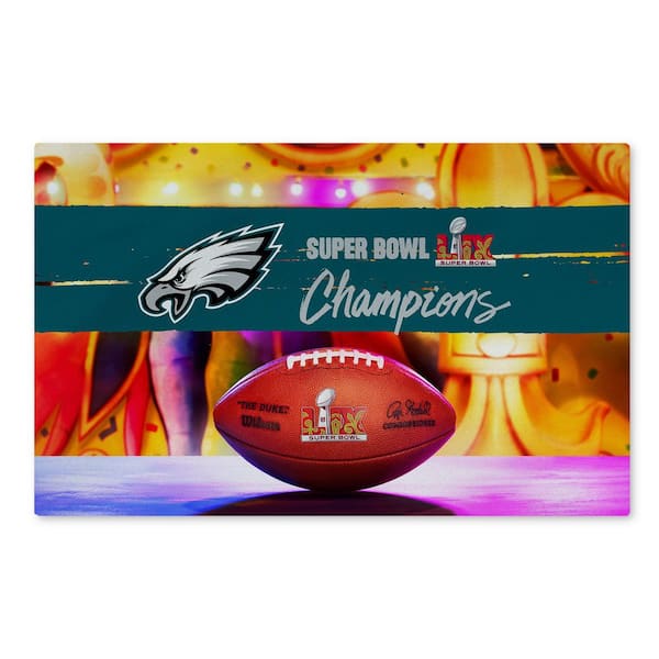 Philadelphia Eagles NFL 2025 Super Bowl LIX Parade Washable Multicolor Rug 2x3