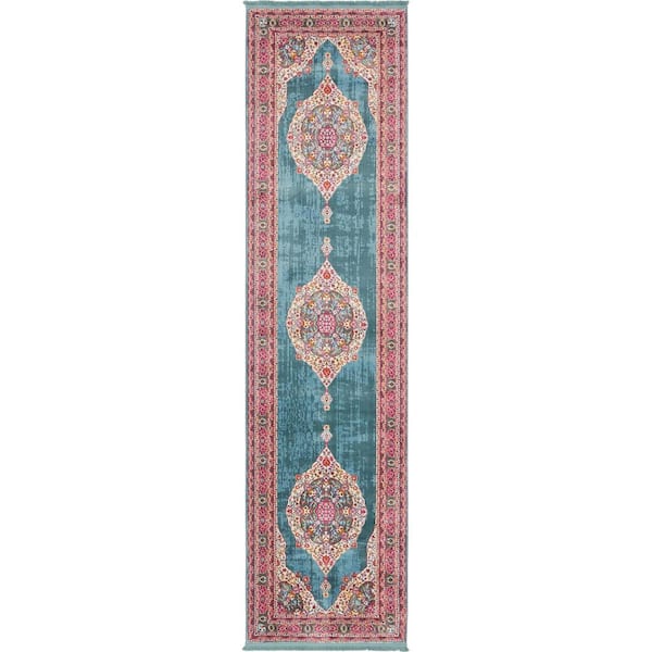 Unique Loom Baracoa Regla Turquoise 2' 7 x 10' 0 Runner Rug