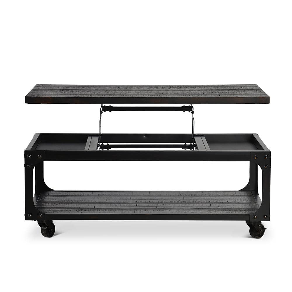 Rustic Tobacco 48" Wood Lift-Top Coffee Table with Storage