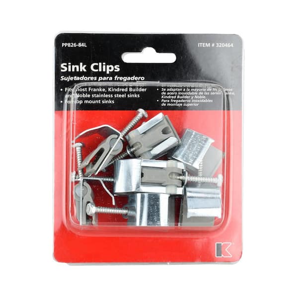Franke 12-Piece Steel Universal Sink Mounting Clips at