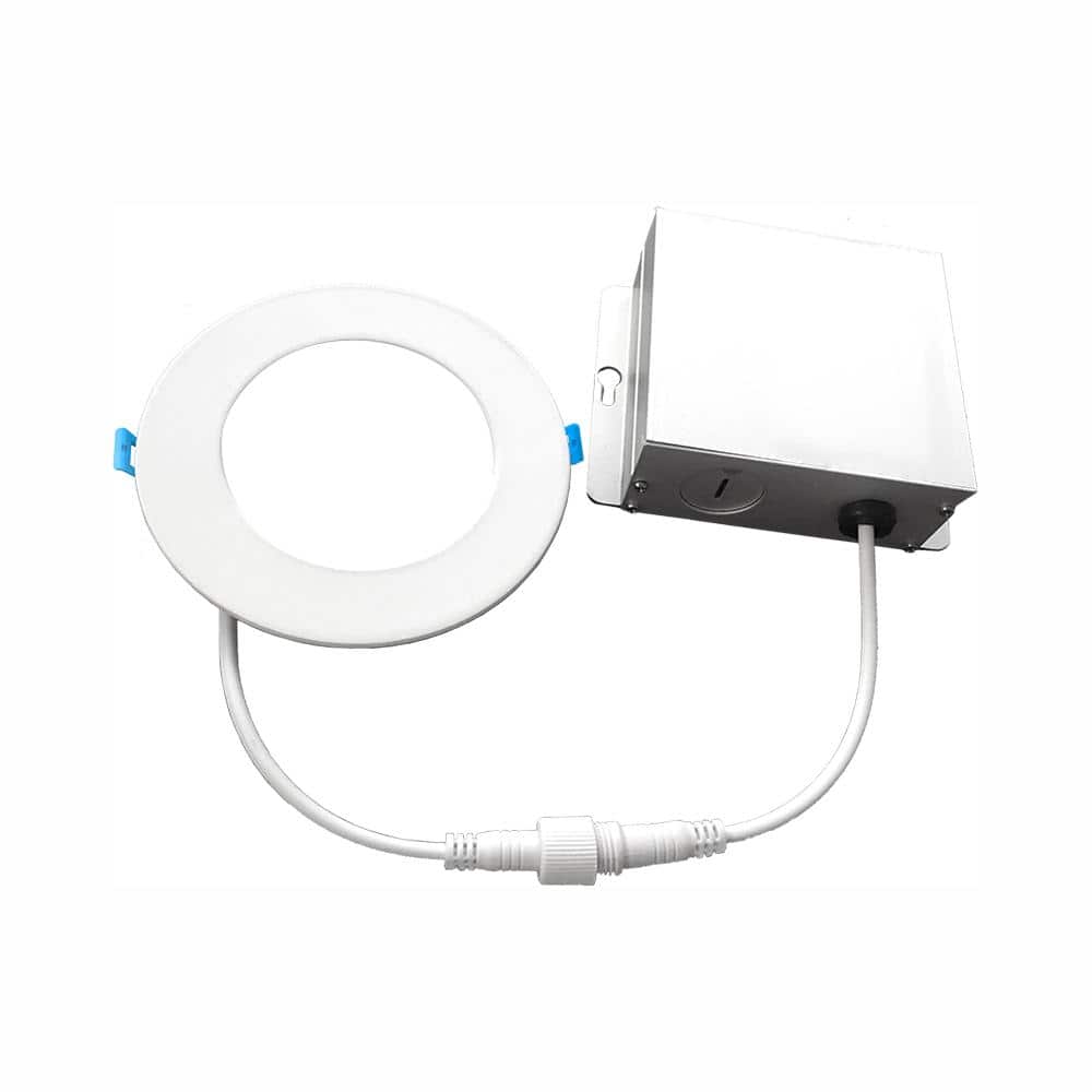 Ultra-Slim White Aluminum 6" LED Recessed Downlight Kit