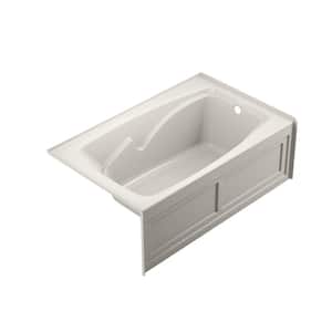 Cetra Pure Air 60 in. x 36 in. Rectangular Air Bath Bathtub with Right Drain in Oyster