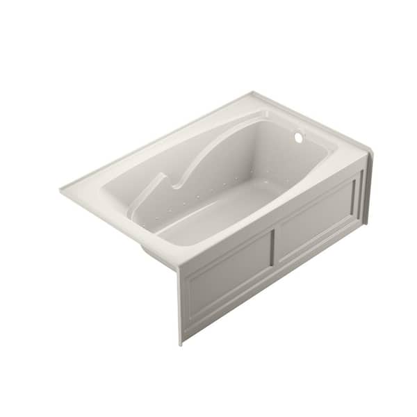 JACUZZI Cetra Pure Air 60 in. x 36 in. Rectangular Air Bath Bathtub with Right Drain in Oyster