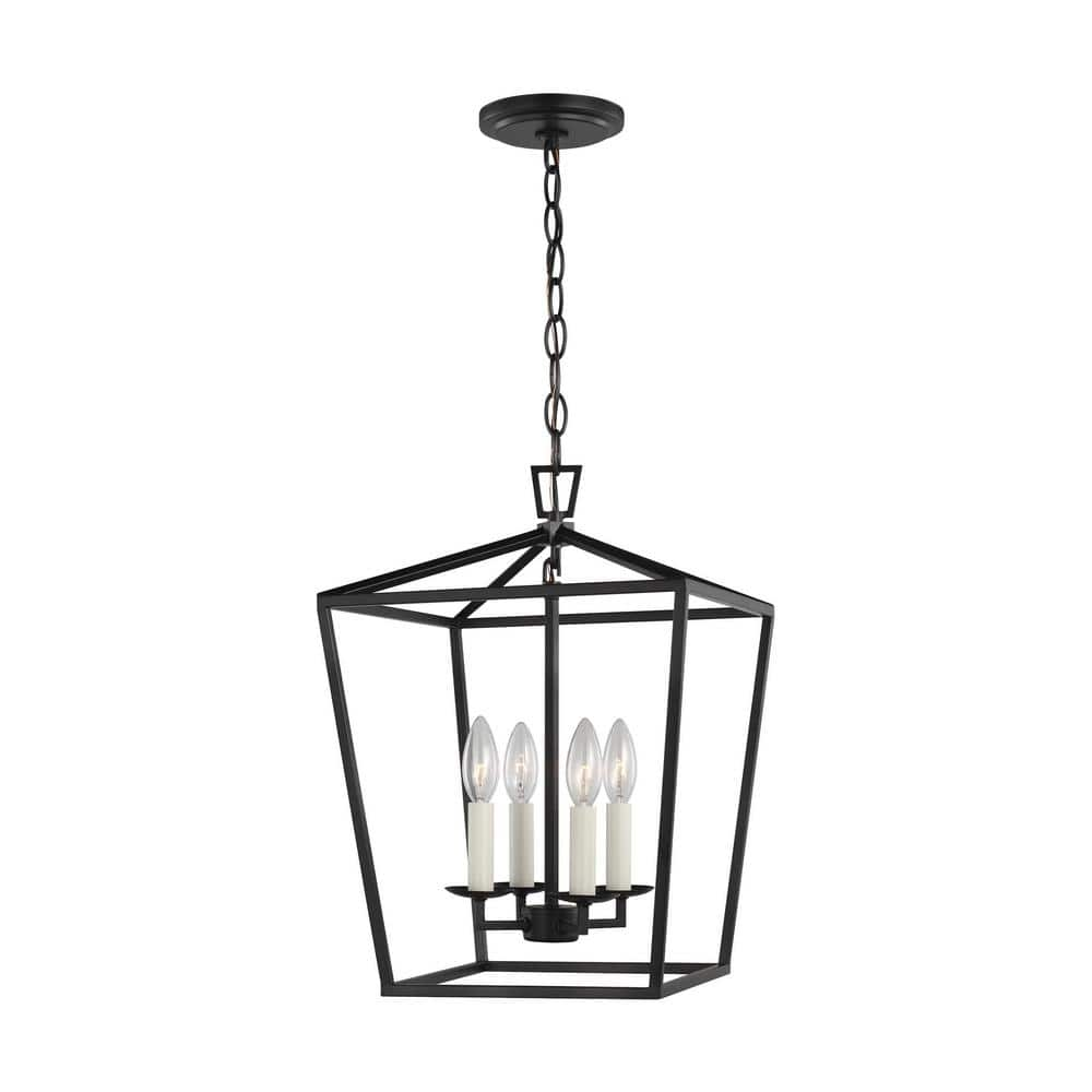 Generation Lighting Dianna 4-Light Midnight Black Small Pendant 5292604-112  - The Home Depot