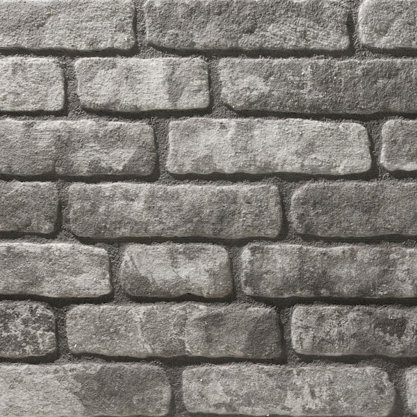 WALL!SUPPLY 0.79 in. x 19.69 in. x 47.24 in. UltraLight Faux Brick Anthracite HD Printed Jointless Common Plank (4-Pack)