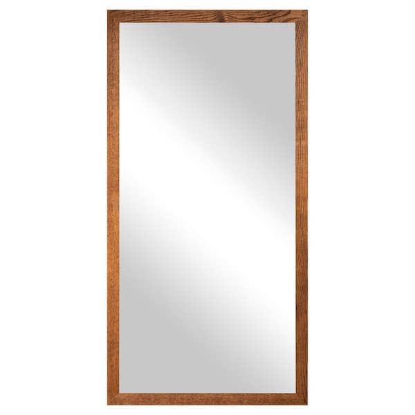 Rayne Mirrors Large 2 in. Frame ( 30 in. W x 75 in. H ) Wooden Honey Rectangle Wall Mirror