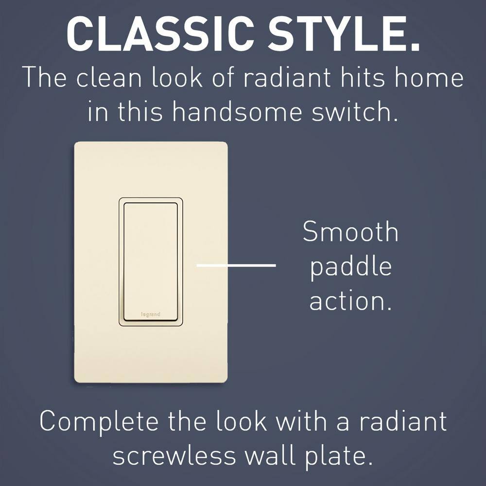 Light Almond Matte Single Pole Rocker Light Switch