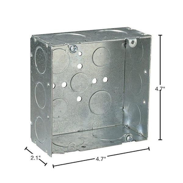 Steel City 4 in. 42 cu. in. 2-1/8 in. Deep Square Box (72171341