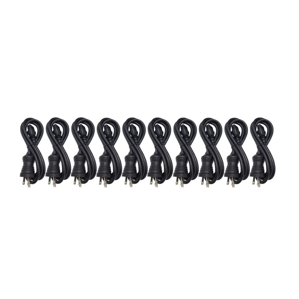 3 ft. 18 / 3 Hospital Grade AC Power Cord Indoor (NEMA 5-15PHG to IEC-60320-C13) Black 10-Pack price history on PriceWatchPro
