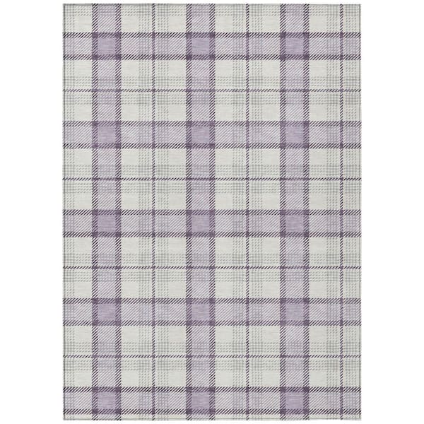 Chantille Machine Washable Indoor/Outdoor Abstract ACN1052 Lavender 8 ft. x 10 ft. Area Rug