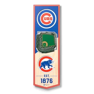 MLB Chicago Cubs 6 in. x 19 in. 3D Stadium Banner-Wrigley Field