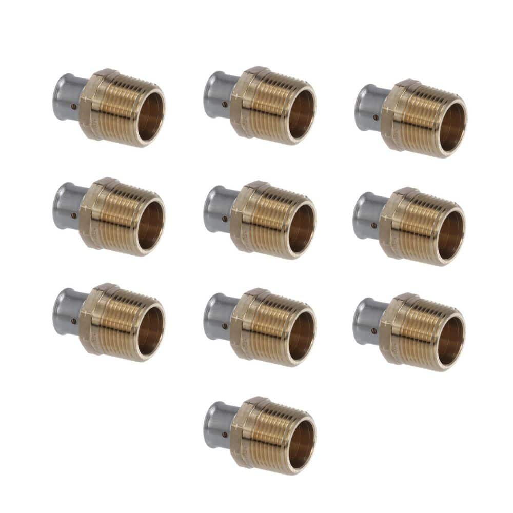 PureFlow 1/2 in. Press x 3/4 in. MPT Zero Lead Bronze Adapter (10-pack) price history on PriceWatchPro