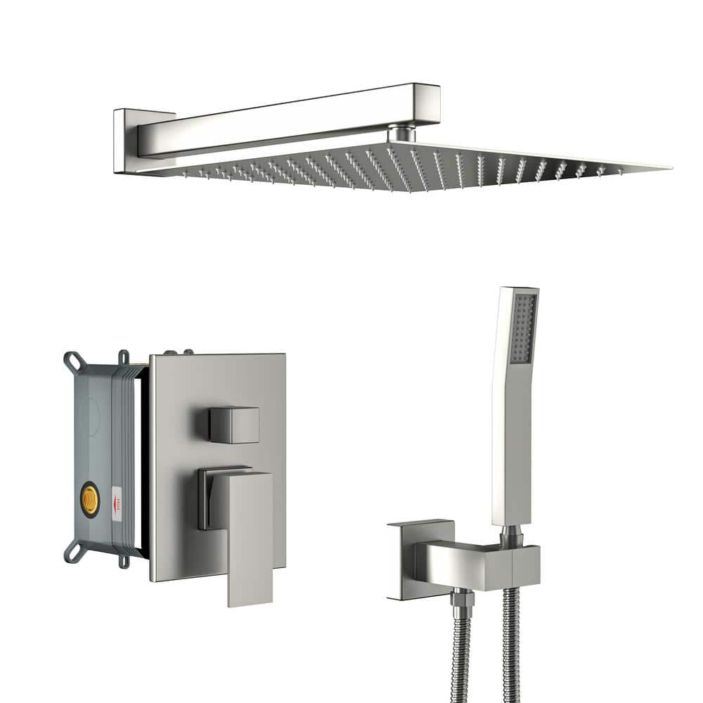 Single Handle 1-Spray Dual ShowerHeads Shower Faucet 1.8 GPM with Pressure 