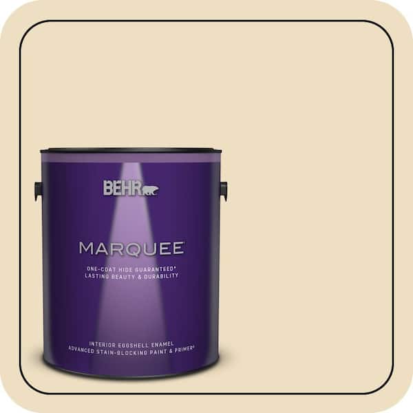 BEHR MARQUEE 1 gal. #ECC-23-1 Golden Haystack Eggshell Enamel Interior Paint & Primer