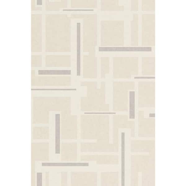 Walls Republic Geometric Intersect Wallpaper Beige Paper Strippable Roll (Covers 57 sq. ft.)