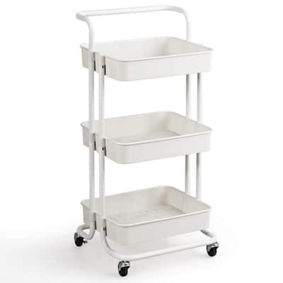 Gymax Kitchen Cart Island on Wheels Utility Trolley Rolling Coffee