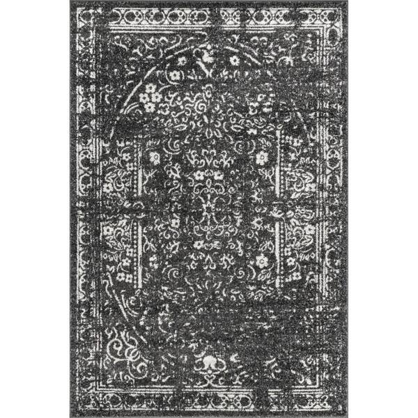 Arlena Vintage Traditional Charcoal 4 ft. x 6 ft. Area Rug