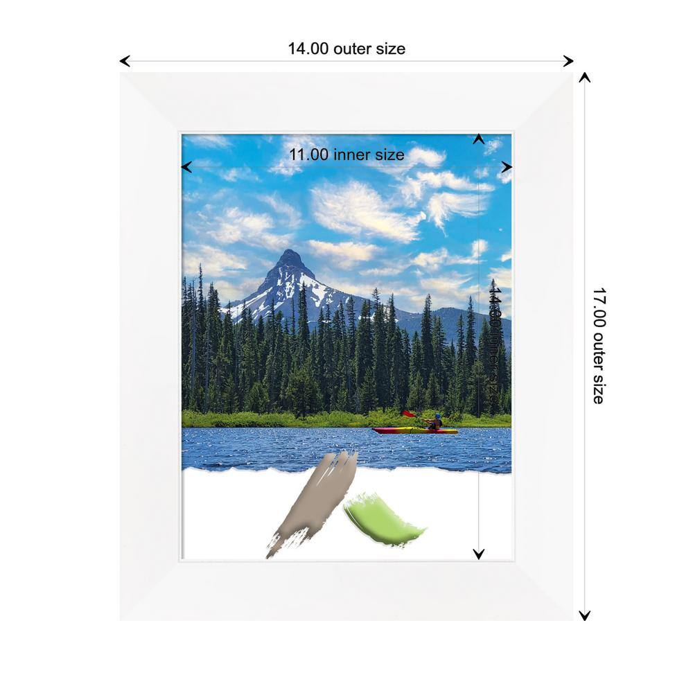 White 11x14 Polystyrene Narrow Wall Photo Frame