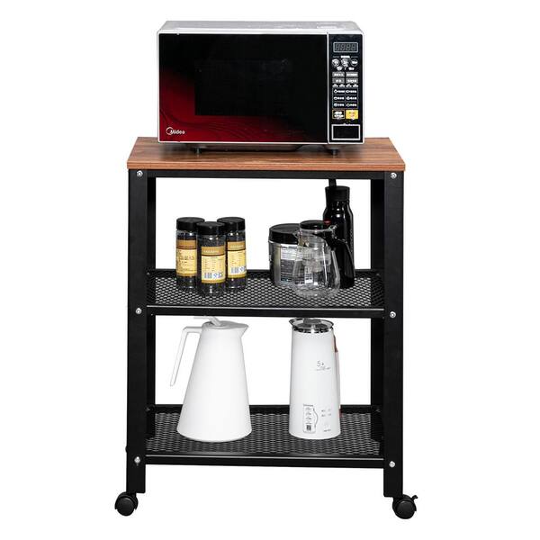 Winado Steel Wood Kitchen Utility Table with Wheels 302589541784