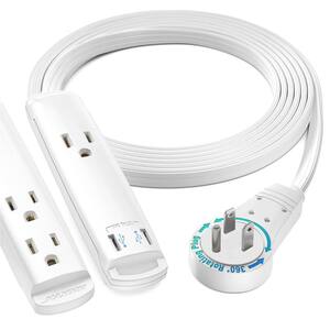 thumbnail image 2 of 6 Ft. 16/2 Light Duty Indoor Extension Cord - White, 3 Outlets, 13A/125V 2 of 3