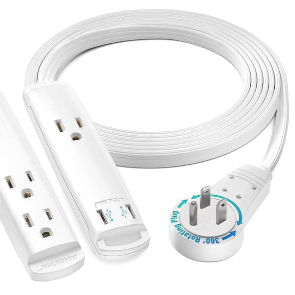 Reviews For MAXIMM 6 Ft. 16/3 Light Duty Indoor Extension Cord 360 ...