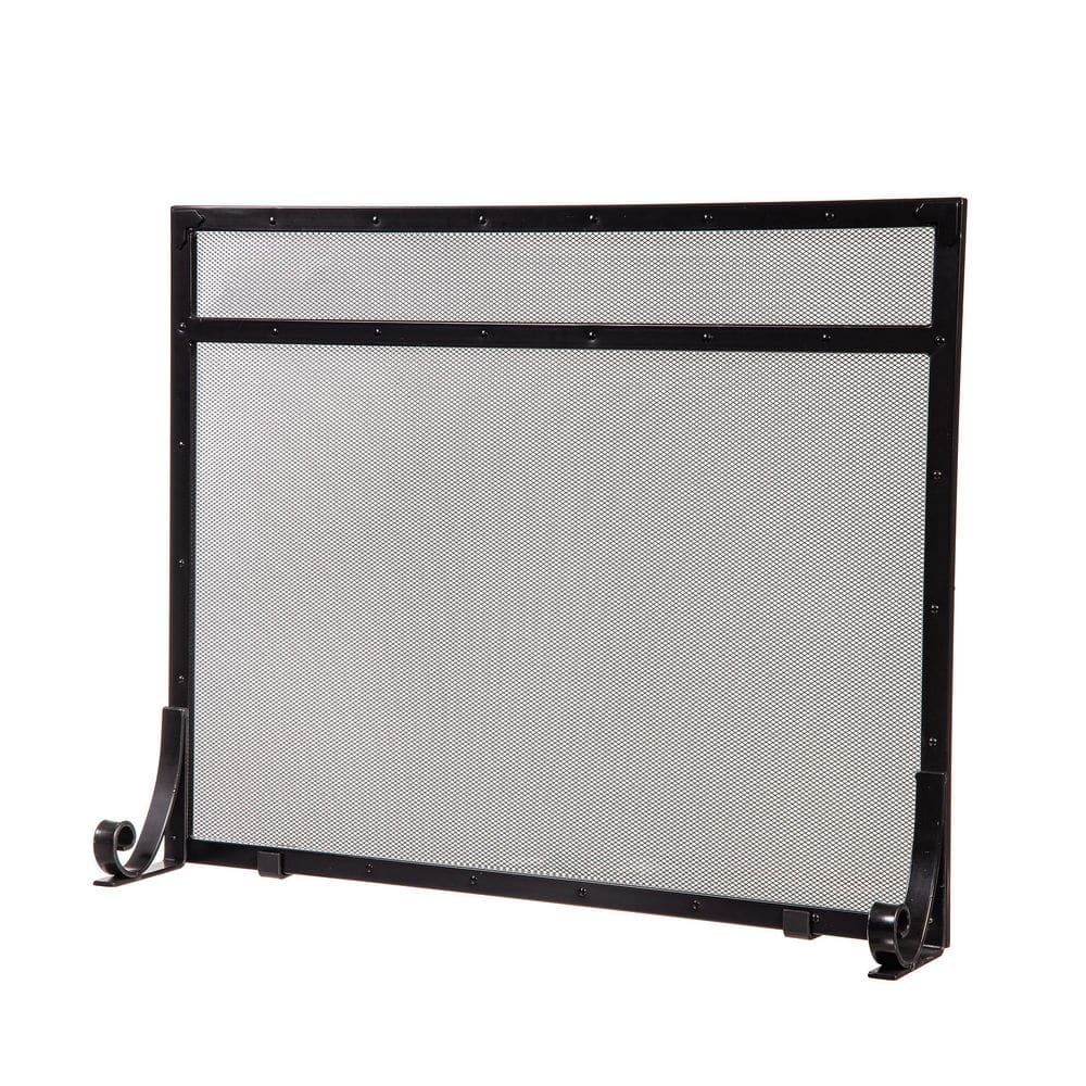 Selene 42 in. x 34 in. Mesh Black Metal 1-Panel Fireplace Screen price history on PriceWatchPro