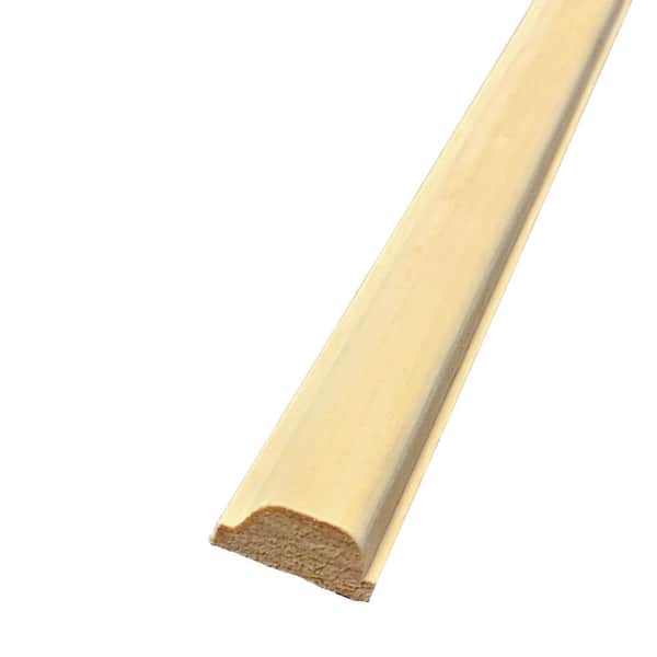 3/8 in. D x 3/4 in. W x 96 in. L Basswood Wood Shelf Blank Drip Cap Moulding