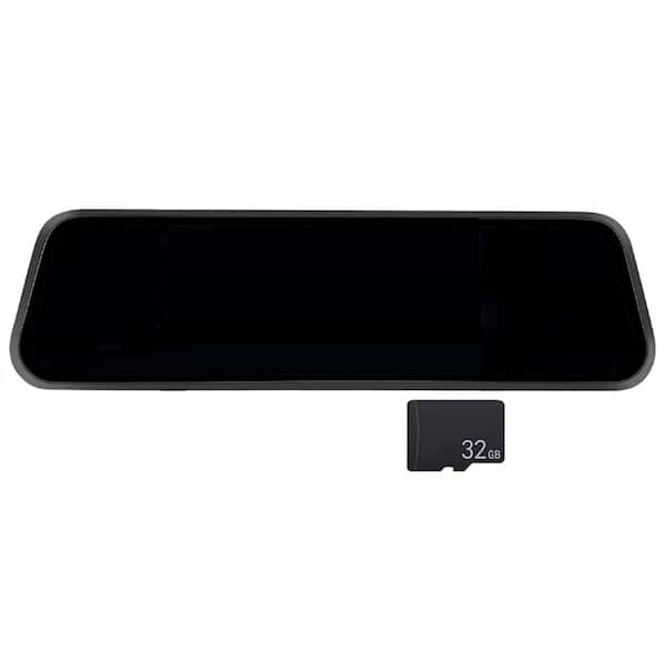 Mirror Dash Cam 9.66 1080P Dual Cameras Night Vision G-Sensor Parking Monitor HD Waterproof Backup Camera 32GB Card