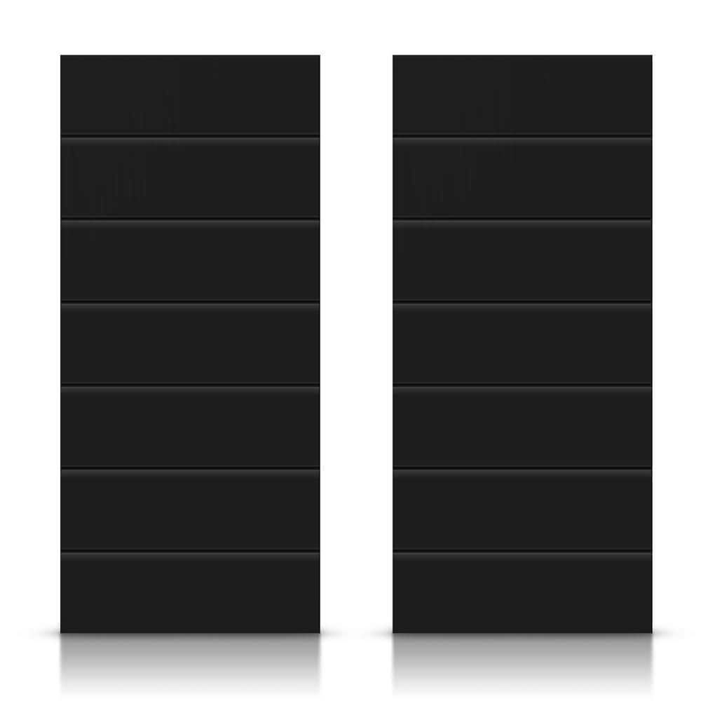 84 in. x 84 in. Hollow Core Black Painted Composite MDF Interior Double Closet Sliding Doors price history on PriceWatchPro