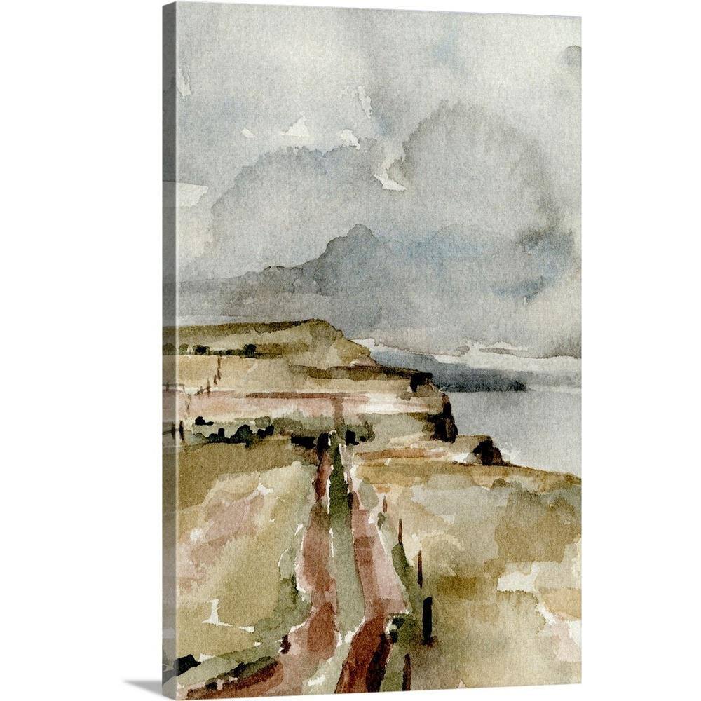Rainy Coast I by Emma Caroline 1-Piece Museum Grade Giclee Unframed Nature Art Print 24 in. x 16 in. price history on PriceWatchPro