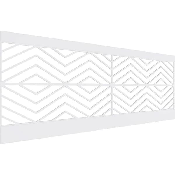 Ekena Millwork 36 in. H x 94-1/2 in. W 23.64 sq. ft. Genoa PVC Wainscot Paneling Kit